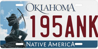 OK license plate 195ANK