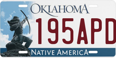 OK license plate 195APD