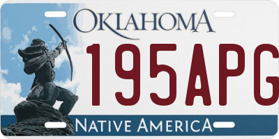 OK license plate 195APG
