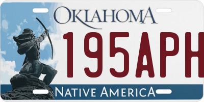 OK license plate 195APH