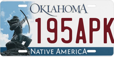 OK license plate 195APK