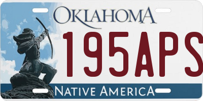 OK license plate 195APS
