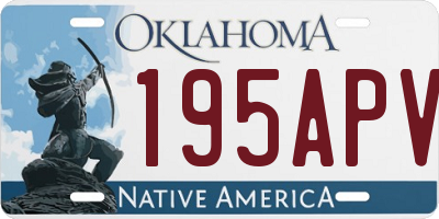 OK license plate 195APV