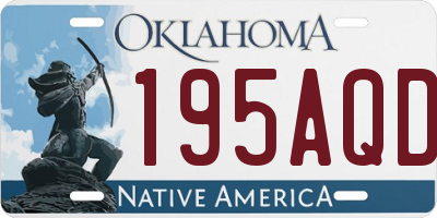 OK license plate 195AQD