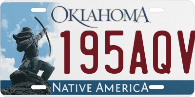 OK license plate 195AQV