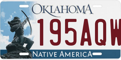 OK license plate 195AQW