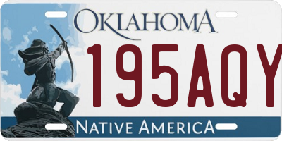 OK license plate 195AQY
