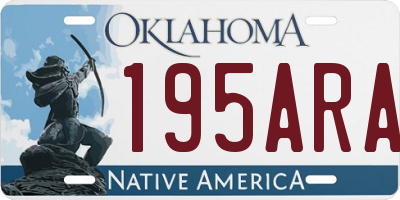 OK license plate 195ARA