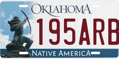 OK license plate 195ARB