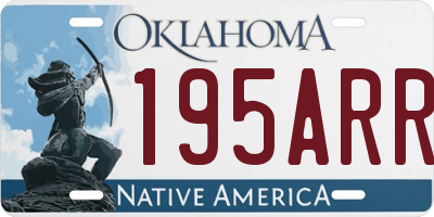 OK license plate 195ARR