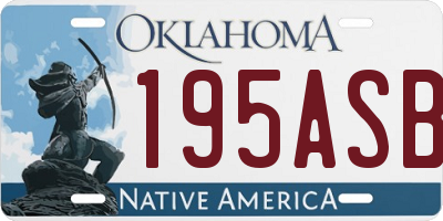OK license plate 195ASB