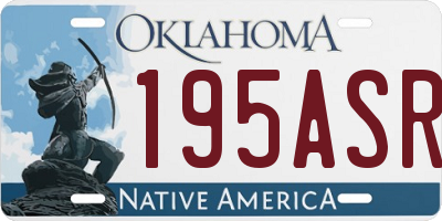 OK license plate 195ASR