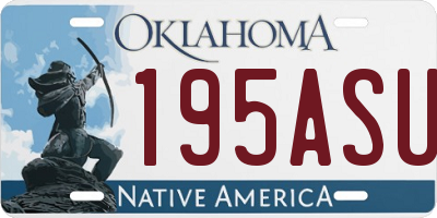 OK license plate 195ASU