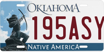 OK license plate 195ASY