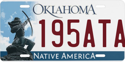 OK license plate 195ATA