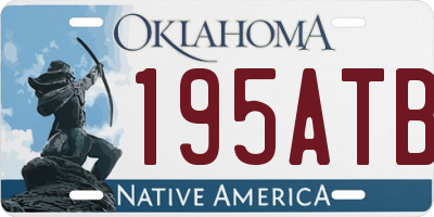 OK license plate 195ATB