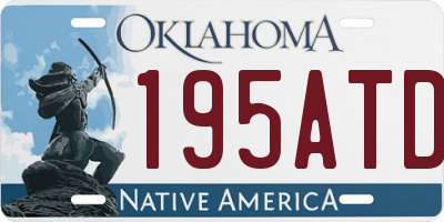 OK license plate 195ATD