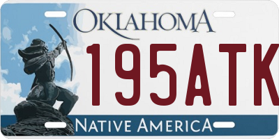 OK license plate 195ATK