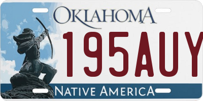 OK license plate 195AUY