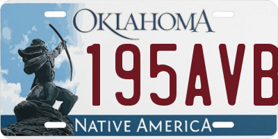 OK license plate 195AVB