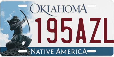 OK license plate 195AZL