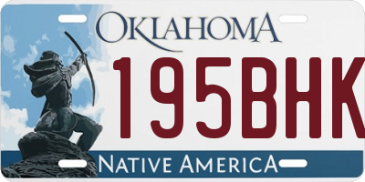 OK license plate 195BHK
