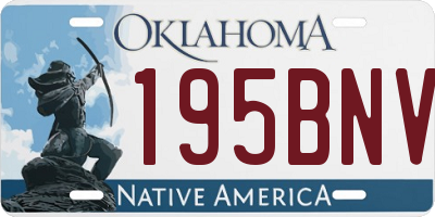 OK license plate 195BNV