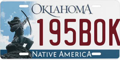 OK license plate 195BOK