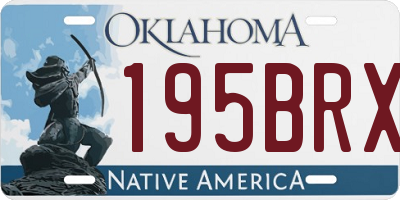 OK license plate 195BRX