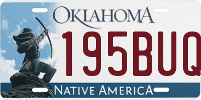 OK license plate 195BUQ