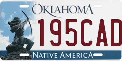 OK license plate 195CAD