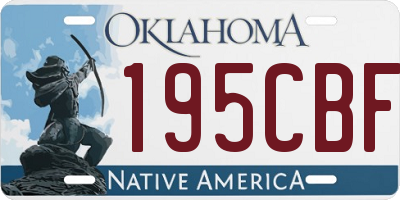 OK license plate 195CBF