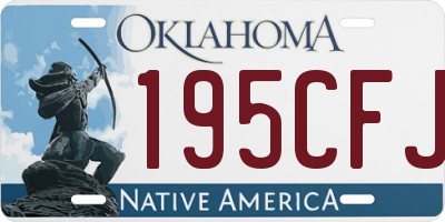 OK license plate 195CFJ