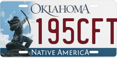 OK license plate 195CFT