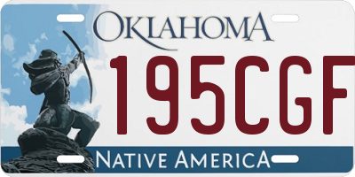 OK license plate 195CGF