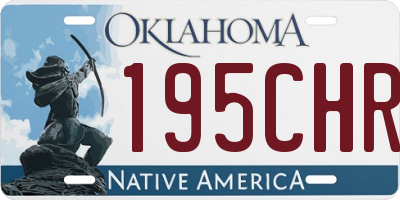 OK license plate 195CHR