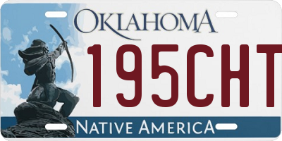 OK license plate 195CHT