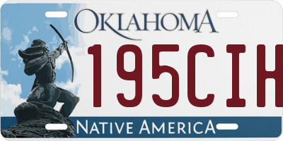 OK license plate 195CIH