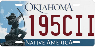 OK license plate 195CII
