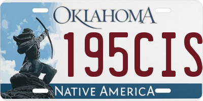 OK license plate 195CIS