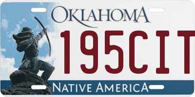 OK license plate 195CIT