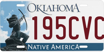 OK license plate 195CVC