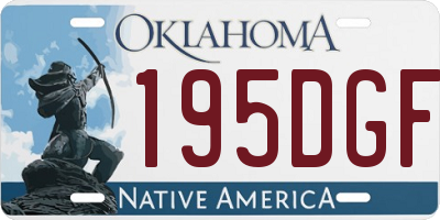 OK license plate 195DGF