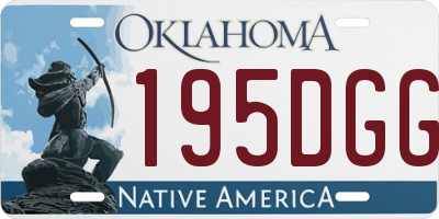OK license plate 195DGG