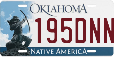 OK license plate 195DNN