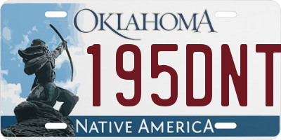 OK license plate 195DNT