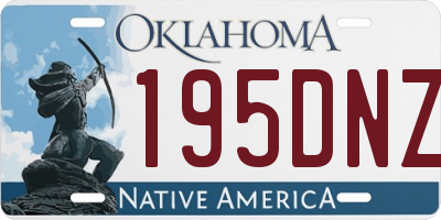 OK license plate 195DNZ