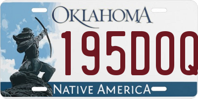 OK license plate 195DOQ