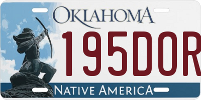 OK license plate 195DOR