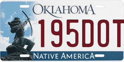 OK license plate 195DOT